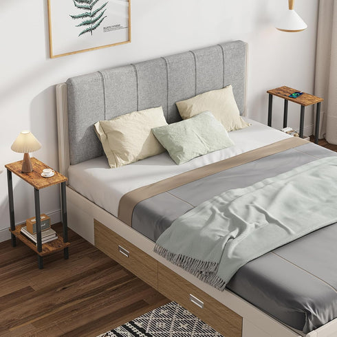 TB01BB062 TUTOTAK Small Side Table, Narrow End Table, Skinny Sofa Table, Slim Nightstand, Couch Table, Living Room, Bed