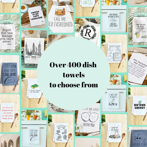 Funny Kitchen Towel, Tequila Tacos & Best Friends, Flour Sack Dish Towel, Sweet Housewarming Gift, White