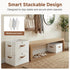 Closet, 16 Closet, StorageWorks Shoe Organizer for Shoe Storage Cubby Containers with Adjustable Dividers and Clear