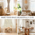 2 Hion Pcs Boho Curtain Tiebacks,Wood Beads Curtain Holdbacks,Outdoor Farmhouse Tie Backs for Curtains,Curtain Holders