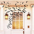 TDHDIKE 64 Pcs Halloween Decorations Black Bats Wall Decor, Reusable PVC 3D Stickers for Indoor Outdoor Party Decor