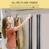 Space Saving Belt Hanger Organizer for Closet, Max 24 Storage Capacity, Rotating Rack for Hanging Belts, Ties, Silver