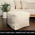 Cozy 16.5" 16.5"x 12.9", Chardin home Unstuffed Ottoman, & Bohemian Pouf Covers, Hand Crafted Casual Seating, Footrest