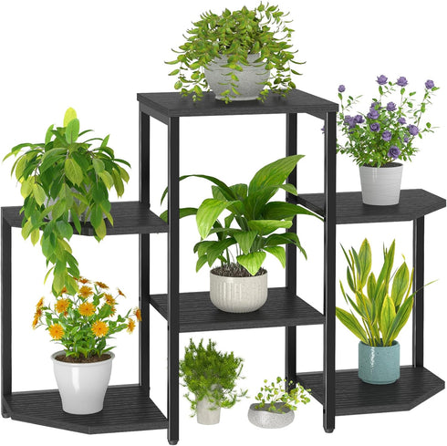 Asgolion Plant Stand Indoor,Multiple Plant Shelf Corner Rack, 6 Potted Plant Stand,