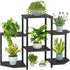 Asgolion Plant Stand Indoor,Multiple Plant Shelf Corner Rack, 6 Potted Plant Stand,