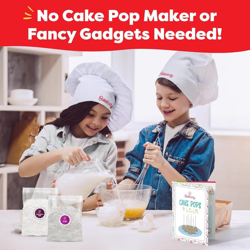Baketivity Cake Pop Baking Kit for Kids - Fun DIY Treats with Premeasured Ingredients