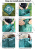 3-Pack 80 Gardzen Gallon Yard Waste Bags, Reusable Heavy Duty Collapsible Garden Leaf Bags with Plastic Ring, Stand-Up