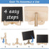 20+1 pcs Wood Mini Chalkboard Sign with Easel Stand for Special Event Decorations, Table Numbers, Weddings, Birthday