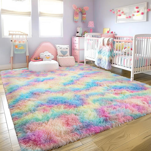 5x7 Ultra Fluffy Rug for Living Room Bedroom, Fuzzy Large Area Rug for Living Room, Plush Soft Shag Carpet for Girl Boy