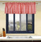 Buffalo Red and White Check Kitchen Window Valance - 2 Pack Half Short Gingham Plaid Home Decor Curtain