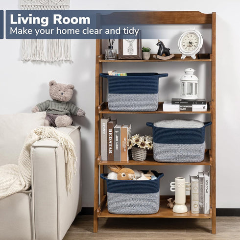 Goodpick Cube Storage Bins - Shelf Baskets for Storage Towel Book Cloth Storage for Office Woven Basket for Shelves Baby Laundry Basket Toys Closet 13''x9.8''x 9'' by Goodpick