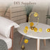 DomeStar 24PCS Yellow Decorative Balls for Bowl Centerpiece, 2 Inch Rattan Bowl Fillers for Kitchen Decor