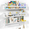 Heimlove Nursery Floating Shelves, Solid Wood Nursery Book Shelves for Wall, 32