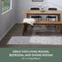 Edenbrook Area Rugs for Living Room, Cream and Gray Abstract Triangle Low Pile Rug, 2.5x6 for High Traffic Areas