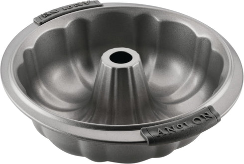 Anolon Advanced Nonstick Fluted Mold Baking Pan, 9.5 Inch, Carbon Steel, Gray