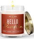 Fall Candles - 'Hello Pumpkin' Soy Pumpkin Spice Candle, Infused with Essential Oils, 9oz Reusable Jar, 50 Hour Burn