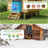 Bainianhhg 4 Anti-Pinch Automatic Chicken Coop Door Solar Powered with Timer & Light Sensor Modes Aluminum Waterproof