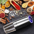 Set, 2 Pack) Gravity Electric Salt and Pepper Grinder Adjustable Coarseness, Automatic Shakers Mill Grinder with LED