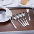 KEAWELL Premium Louise Demitasse Espresso Spoons, 18/10 Stainless Steel, Dishwasher Safe (4.7 inches, 6)