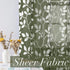 Window,48 Inch XTMYI Olive Green Kitchen Decor,Sheer Leaf Bathroom Curtains for Length,Dark Green