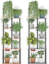 6-Tier Plant Stand Indoor, Tall Plant Shelf Multiple Metal Wood Flower Pot Holder for Living Room Office Balcony Patio