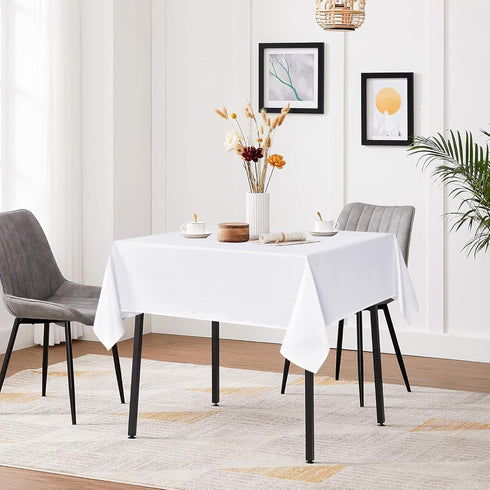 36x36 Inch sancua Small Square Tablecloths - White Table Cloth for Square or Round Tables, Washable Polyester Fabric