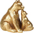 Guichifun Kissing Bear Statues Collectible Figurines - Resin Gold Mother and Baby