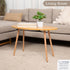 DECOMIL - Modern Oval Coffee Table, End Table for Small Places, Living Room, Office, Balcony, Industrial End Table
