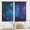 Cinbloo Galaxy Kitchen Curtains, Out Space Wall Art Rod Pocket 27.5W x 39L Inch, Blue Nebula Universe Room Decor for