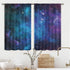 Cinbloo Galaxy Kitchen Curtains, Out Space Wall Art Rod Pocket 27.5W x 39L Inch, Blue Nebula Universe Room Decor for