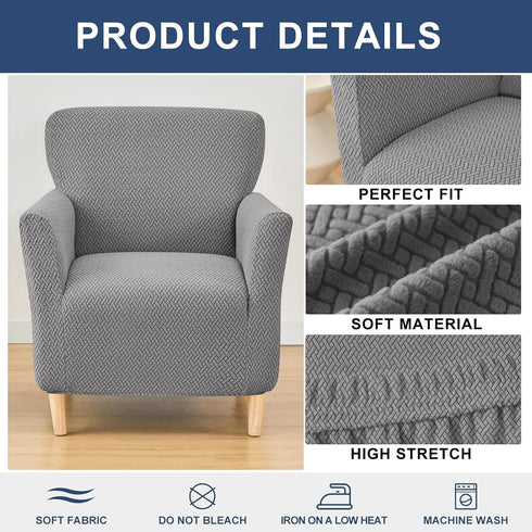 1-Piece, 30x25x25 inches, 34 HAOYONG Banquet Armchair Slipcover - Premium Stretch Jacquard Chair Cover, Removable
