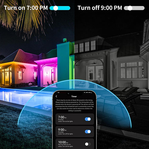 IP68, KSIPZE Outdoor led Strip Lights Waterproof RGB Outdoor led Lights with Button & Bluetooth App Control, Music