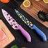 HAUSHOF Kitchen Knife Set - 12-Piece Colorful Knives with 6 Sheaths, Non-Stick Stainless Steel Blades for Gifts