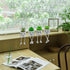 Set 4 of Small Faux Succulents in Cement Pots with Hanging Legs, Potted Mini Fake Plants for Desk, Office Cubicle