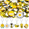 ZAUGONTW 48 Pcs Bee Keychain, Bee Party Favors and Decorations for Baby Shower or Birthday
