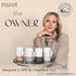 12oz Set 4 MORA Ceramics Coffee Mug of - Ceramic Tea Cups with Handle - Microwave and Dishwasher Safe, Perfect For Cup