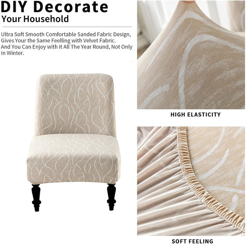 Armless Armless Armless Armless Eco-Ancheng Chair Slipcover Removable Accent Chairs Covers Washable Slipper Chair