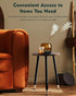 16 Inch 2pcs Round Wood Walut End Table, Small Stable Side Table for Nightstand Living Room Bedroom Sofa Couch Corner