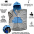 Swimming 2 Pilotfish Surf Poncho Changing Robe Towel - Hooded, Zippered Towel Poncho for Beach, Surfing, | Front