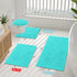 Smiry Luxury Chenille Bathroom Rugs 24x16, Extra Soft and Absorbent Shaggy Bath Mat, Non-Slip Turquoise