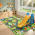 60"x36" Farmyard Adventure Play Rugs, Educational and Fun Farm Car Rug Play Mat for Kids, Non-Slip Playmat with Barns