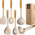 Large Silicone Cooking Utensils Set: Heat Resistant Kitchen Gadgets for Non-Stick Cookware