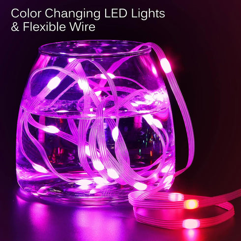 6.6ft 6.6ft 200 LED Curtain Lights, x LED RGB Color Changing String Fairy Lights Curtain Smart APP Control, Music