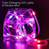 6.6ft 6.6ft 200 LED Curtain Lights, x LED RGB Color Changing String Fairy Lights Curtain Smart APP Control, Music
