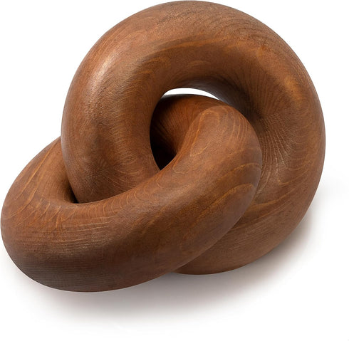 EOSAHR Decorative Pine Wood Knot Decor Farmhouse 2-Link Wooden Chain Link Decor
