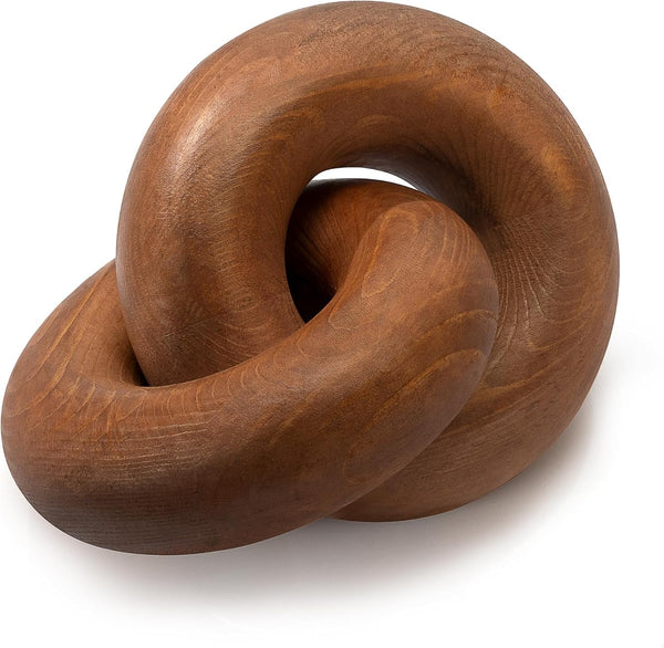 EOSAHR Decorative Pine Wood Knot Decor Farmhouse 2-Link Wooden Chain Link Decor