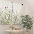 Riyidecor Light Green Leave Plant Small Kitchen Curtains, Floral Botanical Rod Pocket Farmhouse Cafe Treatment Fabric