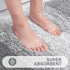 OLANLY Extra Soft Bathroom Rug Mat 30x20 - Absorbent Microfiber Non-Slip Plush Shaggy Bath Carpet, Light Grey