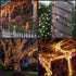 YULETIME Clear Christmas Lights with Brown Wire, 66 Feet 200 Count, Pack of 2 Sets 33 Ft Mini Light Set