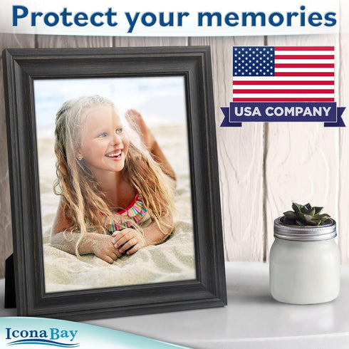 Icona Bay 4x6 Picture Frame Glass Replacement (4 x 6, 2 Pack) - Real Glass Cover for 4x6 Inches Photos